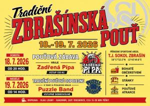 pouťové atrakce a stánky